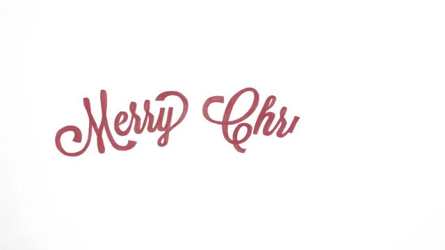 Christmas calligraphic hand writings in different languages. English - Merry Christmas, spanish - Felis Navidad, german - Frohe Weihnachten