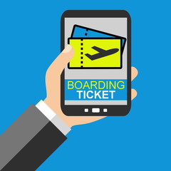 Boarding Ticket auf dem Smartphone