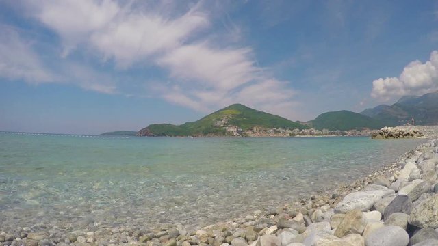 View of Budva and the sea. Montenegro