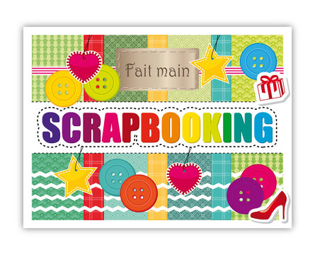 Scrapbooking. Carte faite main.