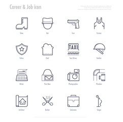 Fototapeta premium Career and working icon set. vector illustration.