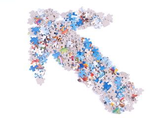 Puzzle on a white background