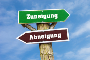 Fototapeta premium Schild 127 - Zuneigung