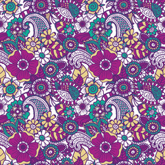 Paisley seamless colorful pattern