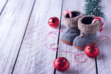 Christmas composition - new year holiday toy for christmas tree