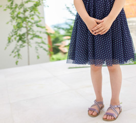 Adorable little girl outdoors