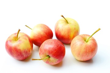Crap apple on white