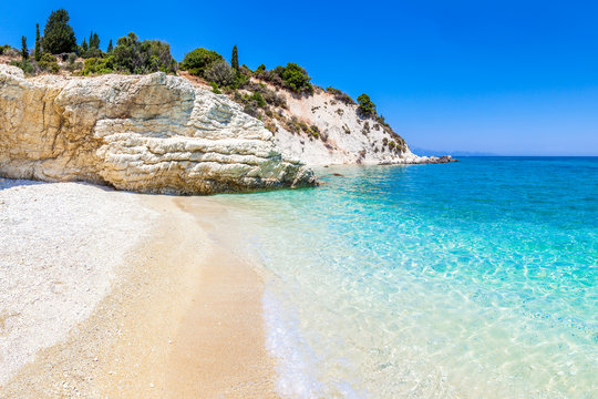 Fototapeta Beautiful lonely beach on Zakynthos Island, Greece