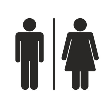 Toilet sign men and women vector