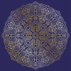 Elegant background with lace ornament. Ornate vector element.