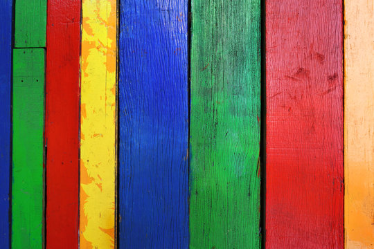 Old multicolor wood board