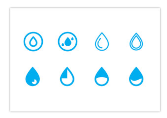 Water droplet icon set