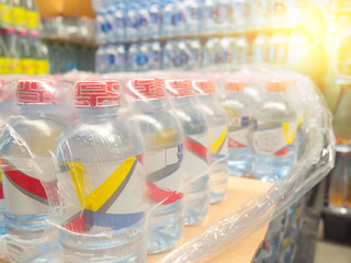 a lots of bottle of water