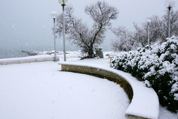 Cecina Marina, Livorno, Tuscany - snowfall