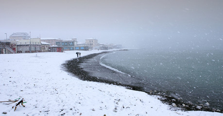 Cecina Marina, Livorno, Tuscany - snowfall