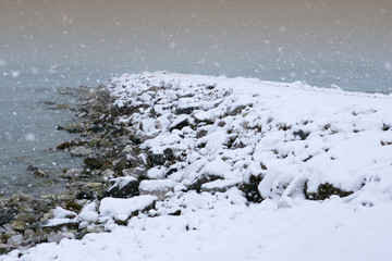 Cecina Marina, Livorno, Tuscany - snowfall