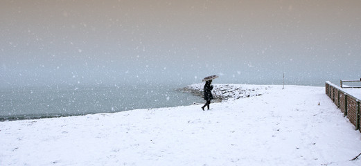 Cecina Marina, Livorno, Tuscany - snowfall