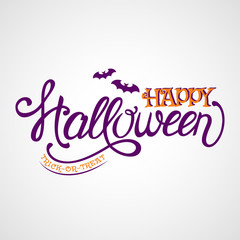 Happy Halloween vector lettering.