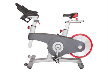 Fitness hall with sport bicycle