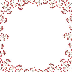 Wildflower flower frame in a watercolor style isolated. Aquarelle wild flower for background, texture, wrapper pattern, frame or border.