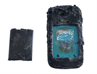 Mobile phone battery explodes and burns due to overheat danger of using smart phone