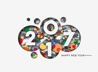 Fototapeta premium Happy new year 2017 Background