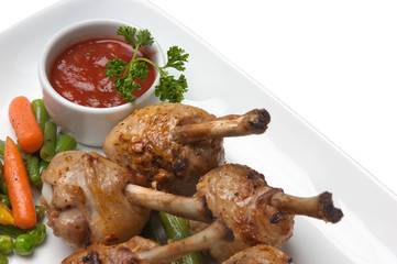 dishes of roast meat