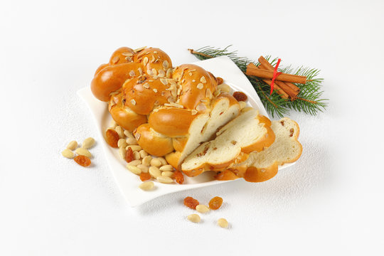 Czech Christmas braided bread