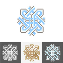 One Ornament different variants, vector illustration