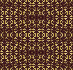 Seamless ornament. Modern geometric pattern with repeating elements. Brown and golden pattern