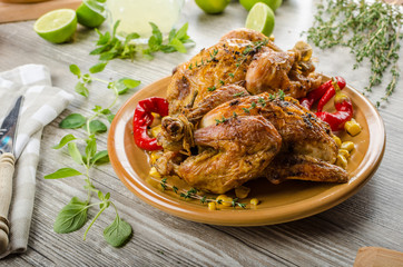 Roasted French baby Chicken - Coquelet
