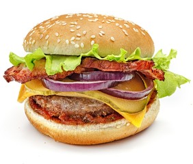 Hamburger isolated on white background