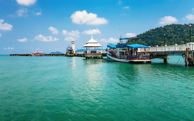 Lighthouse on a pier in Thailand