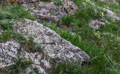 rocky ledges in the mountains