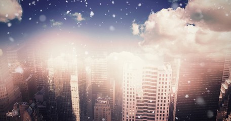 Obraz premium Composite image of snow falling