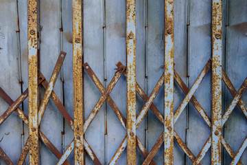 old steel door.