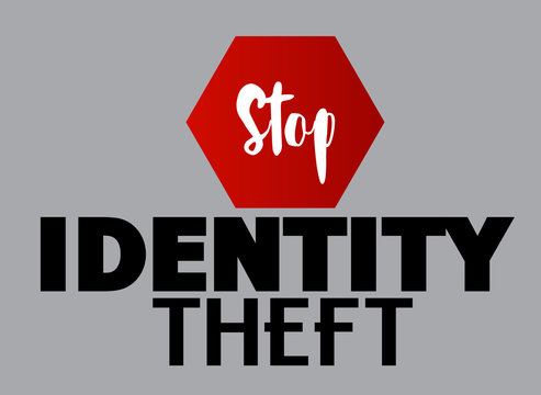 Stop Identity Theft Vector Concept