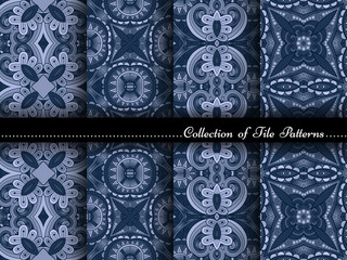 Vector Collection of Seamless Vintage Patterns
