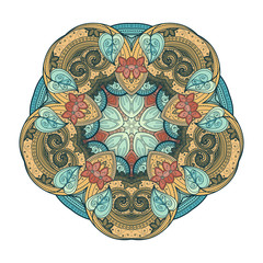 Vector Beautiful Deco Colored Contour Star