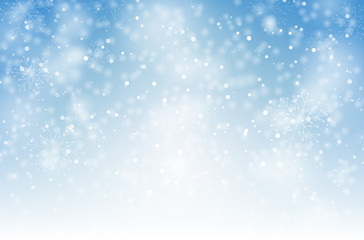 Naklejka na ściany i meble Winter background with snowlakes