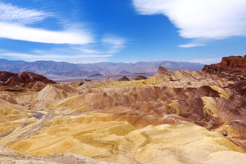 Fototapeta na wymiar Famous Zabriskie Point in Death Valley National Park