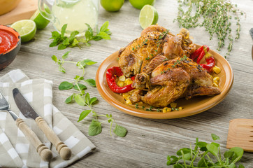 Roasted French baby Chicken - Coquelet
