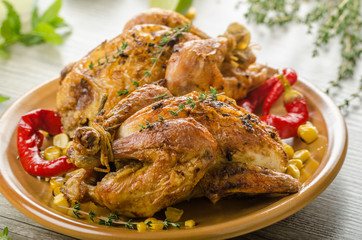 Roasted French baby Chicken - Coquelet