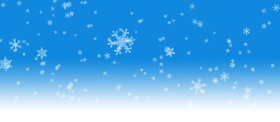 Fototapeta na wymiar Christmas blue background with snow 