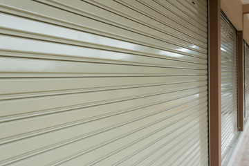 roller shutter door in warehouse building