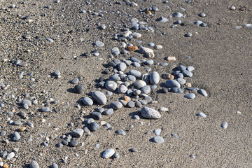 Fototapeta na wymiar Strand (Sand und Steine) bei Loutro, Südküste von Kreta, Griechenland
