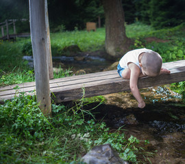 Beautiful day for kids vacation in nature