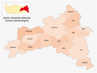 Eastern Anatolia Region Map