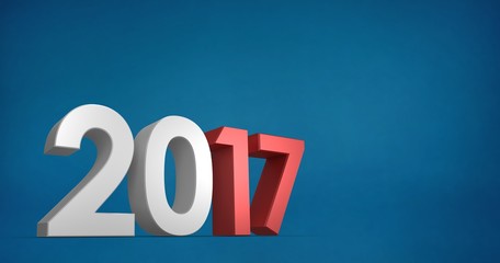 Composite image of digitally generated image of red and gray num