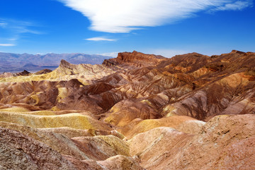 Famous Zabriskie Point in Death Valley National Park